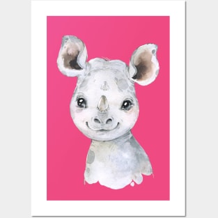 Cutest Baby Rhino Design! Posters and Art